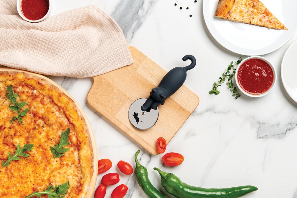 Kitty-Cut pizzaskærer - koksgrå